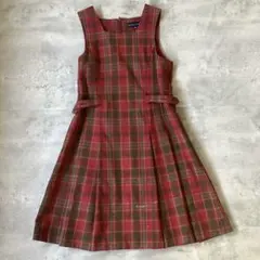 Ralph Lauren ラルフローレン　ワンピース　キッズ　チェック　レッド