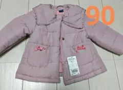 値下　新品　女の子　中綿　アウター　ピンク　90 リボン　丸高　crescent