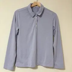 【美品】NIKEGOLF ナイキゴルフ　ポロシャツ　長袖　ストライプ　襟付き