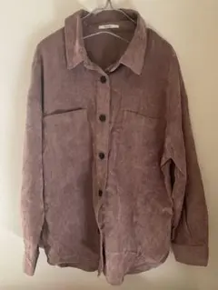 細かめコーデュロイ長袖シャツMしまむら購入