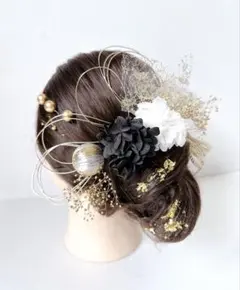 no.5336 成人式　髪飾り　結婚式　成人式髪飾り　ヘアアクセ　ゴールド