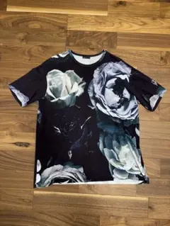 TORNADO MART オーバーシルエットTシャツ　花柄黒地　Lサイズ TORNADO MART オーバーシルエットTシャツ 花柄黒地 Lサイズ - メルカリ