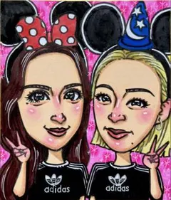 【水彩タッチ似顔絵】オーダー似顔絵☆結婚式、誕生日や結婚記念日のギフトに