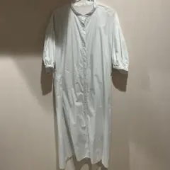 GU バンドカラーシャツワンピース 五分袖