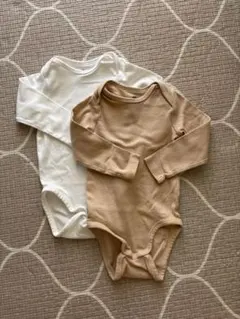 【新品】H&M 長袖ボディスーツ 80サイズ 2枚セット