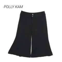 ワイドフレアパンツ イージーパンツ ガウチョ スカンツ 黒　ブラック