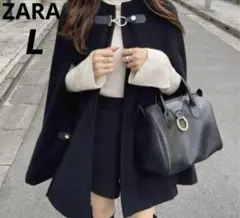 ZARA MANTECO ザラ　ポンチョ　ケープ　ゴールド金具　Lサイズ
