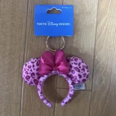 東京ディズニーリゾート ミニーマウス耳型キーホルダー