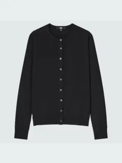 UNIQLO エクストラファインメリノクルーネック S ブラック
