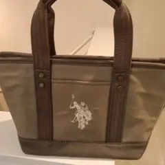 USポロアッセン　カーキ　キャンバス トートバッグ　ミニのサムネイル