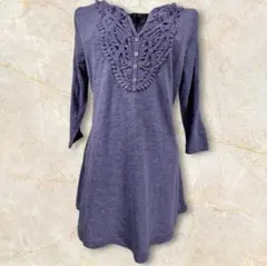 LAURA ASHLEY　カットソー　チュニック 五分袖