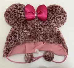 ミッキー耳付きフリース帽子