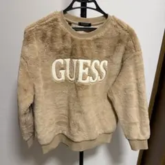 ゲス GUESS エコファー トレーナー スウェット ロゴ 長袖 M