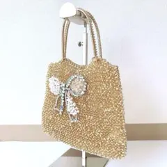 美品✨アンテプリマ スクエア 花モチーフ✨ワイヤーバッグ シルバー
