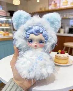 猫耳帽子×ポンチョ】にじぱぺ ぱぺ服 帽子 ぬい服 10cmぬい 推しぬい