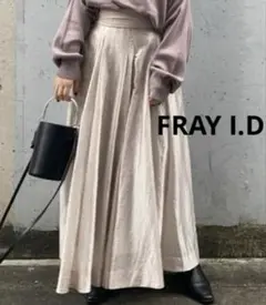 美品　FRAY I.D　フレイアイディー　シアーツイルフレアスカート　0