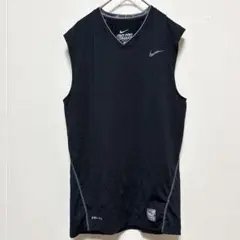 ナイキ【L】無地 タンクトップ Vネック ノースリーブ 黒 スポーツのサムネイル