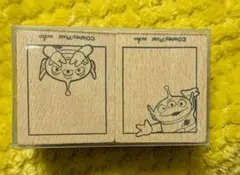 ラバースタンプ　木製ハンコ　セリア