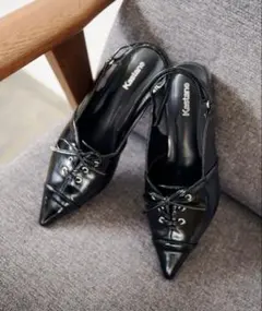 Kastane レースアップトゥパンプスのサムネイル