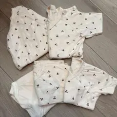 新生児肌着5点セット　さくらんぼ　女の子　ピンク