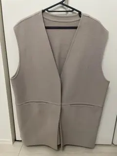 お値下げ✨SLOBE IENA ダブルフェイスウールジレ ベージュ