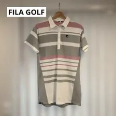 FILA GOLF ストライプポロシャツ Mサイズ