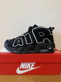 NIKE AIR MORE UPTEMPO ブラック ホワイト　箱、黒タグ付き