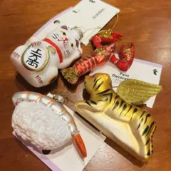 フライングタイガー　ガラスオーナメントセット