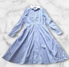 良品✨ラルフローレン 現行 QR シャツワンピース ストライプ ポニー