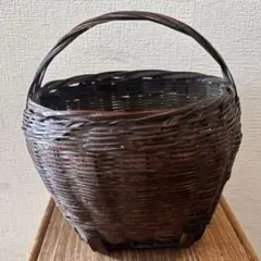 竹籠 炭斗　炭籠　煎茶道具　茶道具のサムネイル
