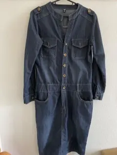 値下げしました ダークブルーデニムワンピース Mサイズ