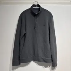 【正規品】Polo Ralph Lauren グレー 短丈 ハーフジップ L