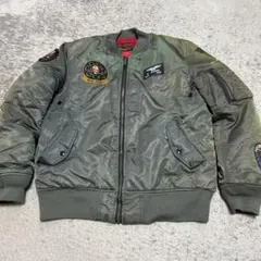 PPFM フライトジャケット MA-1 ワッペン カーキ サイズ L