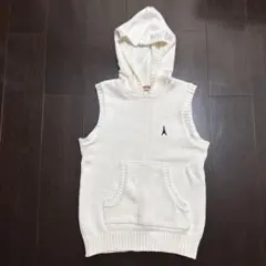 【希少/美品】PERSON'S ヴィンテージ ニットベスト フード付 綿のサムネイル