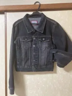 〖美品〗ブラックデニムジャケット Mサイズ
