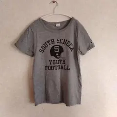 Champion Youth Football ロゴTシャツ Mサイズ グレー