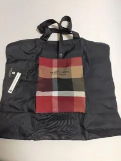 BLACK LABEL エコバッグ チェック柄ポケット付き