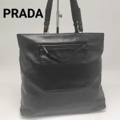 極美品✨プラダ　トートバッグ　ブラック　黒　レザー