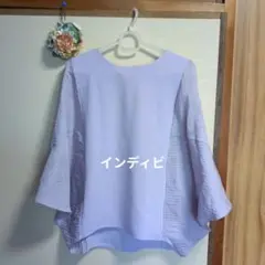 美品✨エブール♡ピンタックブラウス スキッパー ボリュームスリーブ