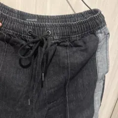 JEANASIS サイドライン デニムパンツ ブラックのサムネイル
