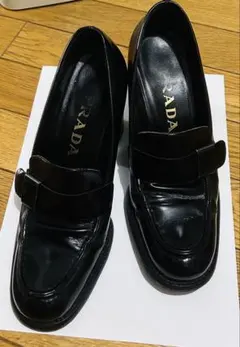 美品/箱付き】PRADA プラダ 厚底 レザー ローファー ブラック 36