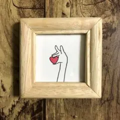 【1341】【手の絵】額付きオリジナル手描きアナログイラスト原画自作創作アート