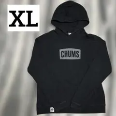 CHUMS チャムス ロゴ プルオーバー パーカー　XL ブラック