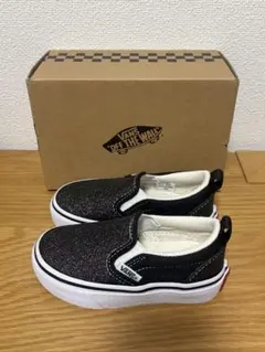 【VANS】未使用⭐︎キッズ ブラック グリッター スリッポン 14㎝