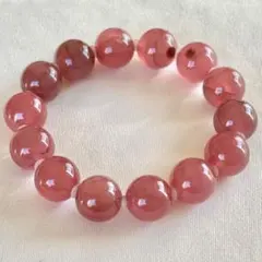 北海道稲倉石鉱山産 国産ロードクロサイト12mm玉 数珠ブレスレット#2