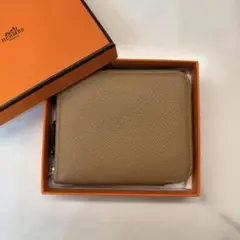 상태좋음 ★HERMES★シルクインコンパクト★チャイ★
