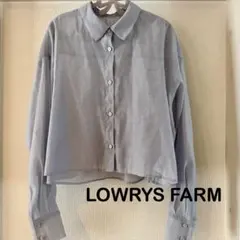 LOWRYS FARM シアーシャツ ショート丈 ブルーのサムネイル