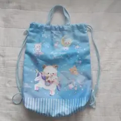 【ほぼ未使用】Moji Moji Panda モジモジパンダ ナップザック 水色
