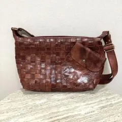 zucchero filato 本革 メッシュ ショルダーバッグのサムネイル