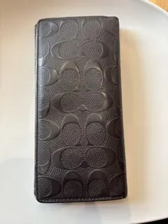 Coach 長財布 ブラック レザー